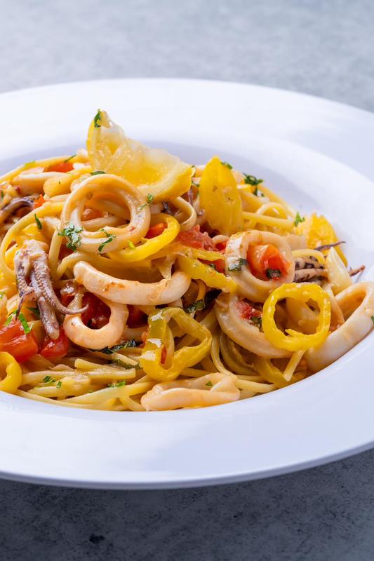 Seafood pasta at Sami's on Marco Island
