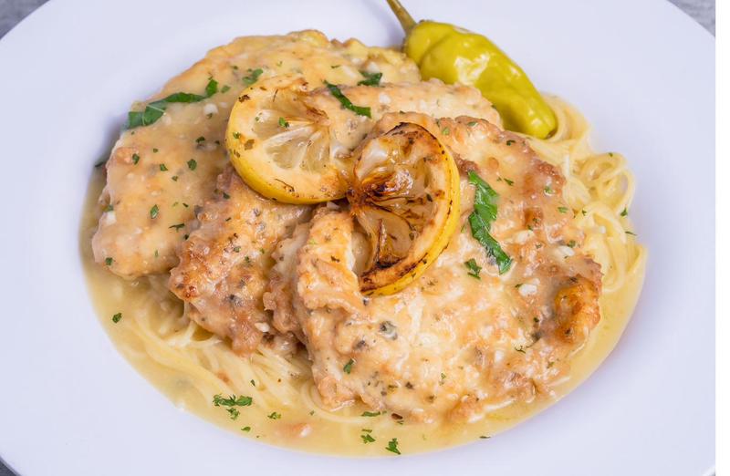 Chicken in lemon butter sauce at Sami's Marco Island